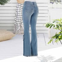 Elastische Schlagjeans mit Schnürung