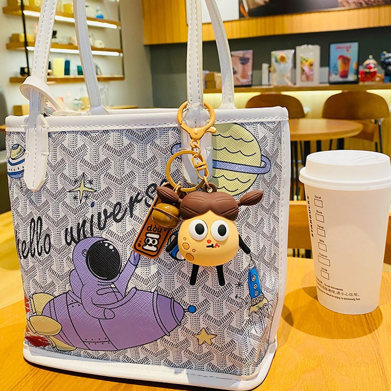 Porte-clés créatif et amusant en silicone, pendentif cloche