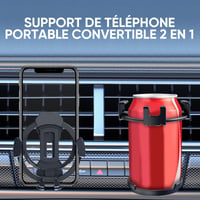 Support pour portable et gobelet de voiture 2 en 1