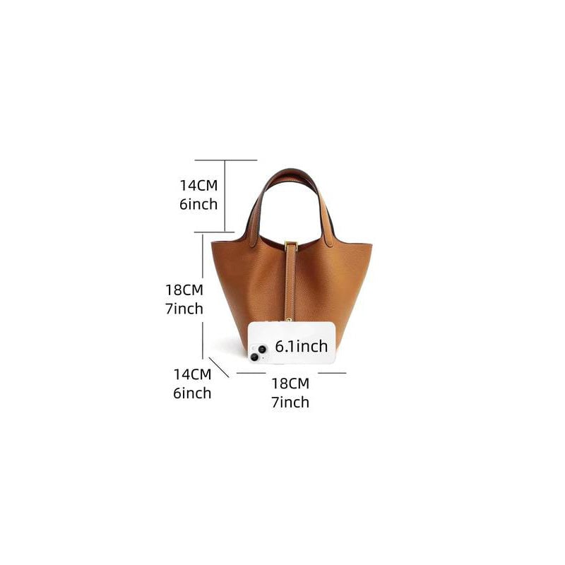 Trendy Plain Color Leather Handbag with Lock Design