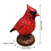 Resin Red Bird Table Lamp Ornament