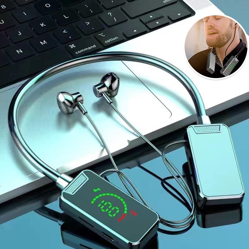 Bluetooth headset med digital display og nakkebøjle