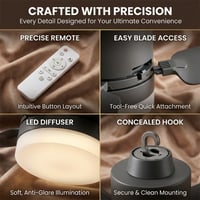Kexon™ Portable Small Ceiling Fans with Lights