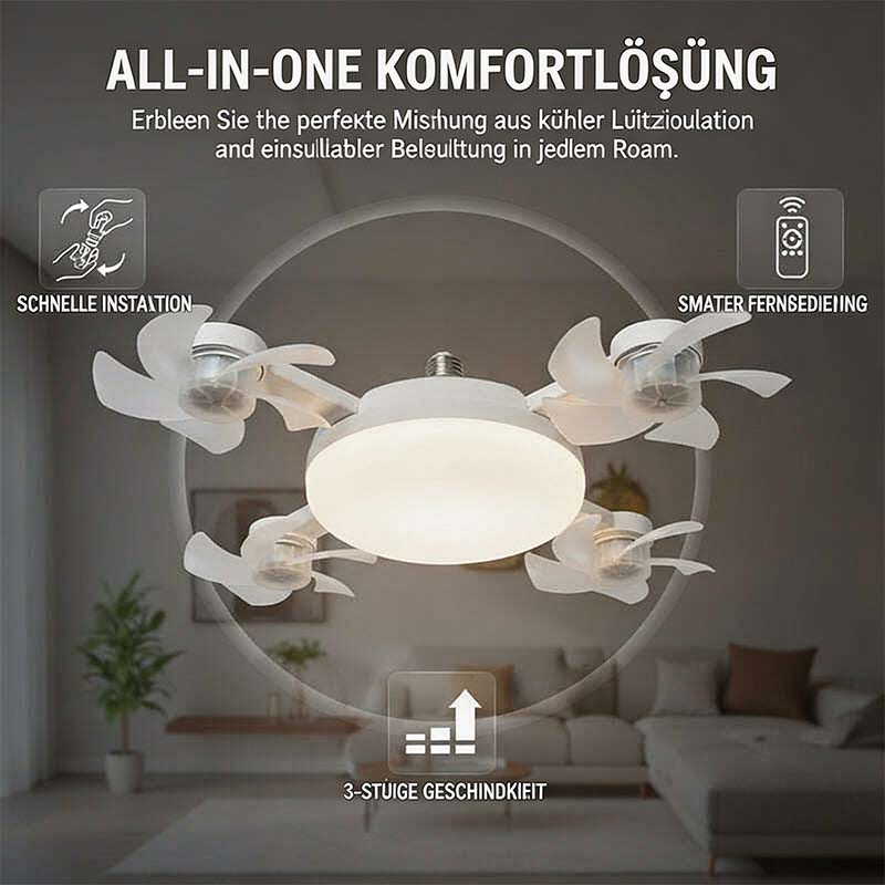 Deckenventilator-Lampe mit Fernbedienung
