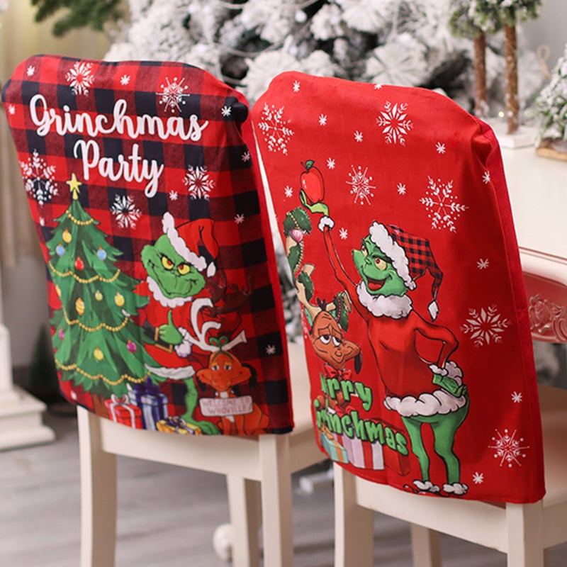 Christmas Grinch Plush Chair Cover
