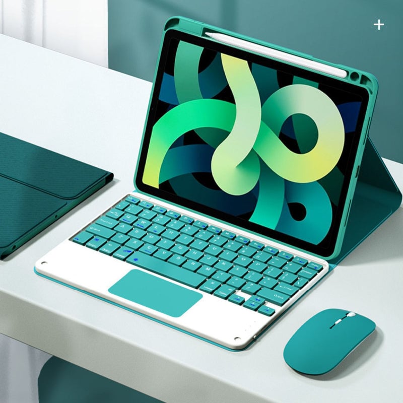 Detachable Wireless Keyboard with Case & Pencil Holder