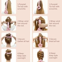 Multi-function Satin Heatless Hair Curler & Hair Tie Non