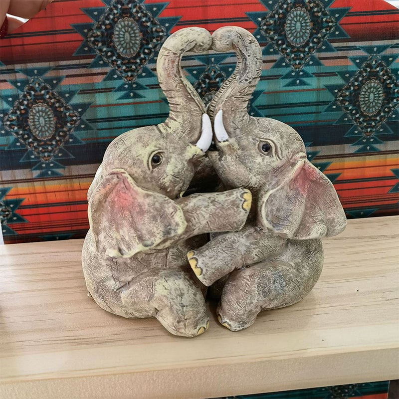 Animal Love Couple Cuddling Pair Figurine