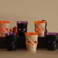 LED Totenkopf Weinglas 12 STÜCK