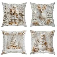 Christmas Linen Cushion Pillowcase