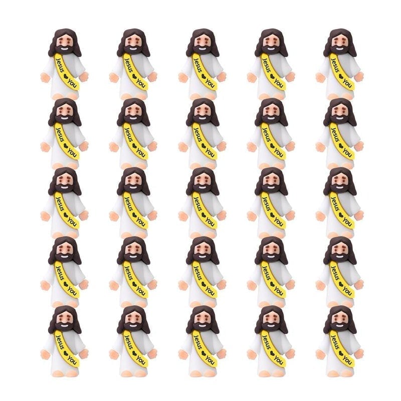 Mini Jesus Figurines With Jesus love You Slogan