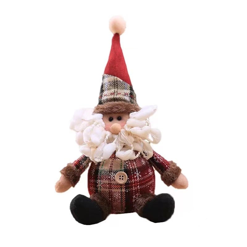 Christmas snowflake plaid doll