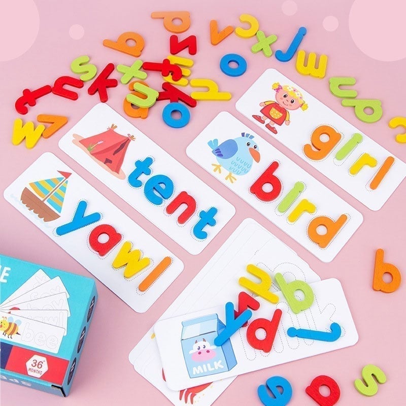 Wooden Alphabet Spelling Game for Kids