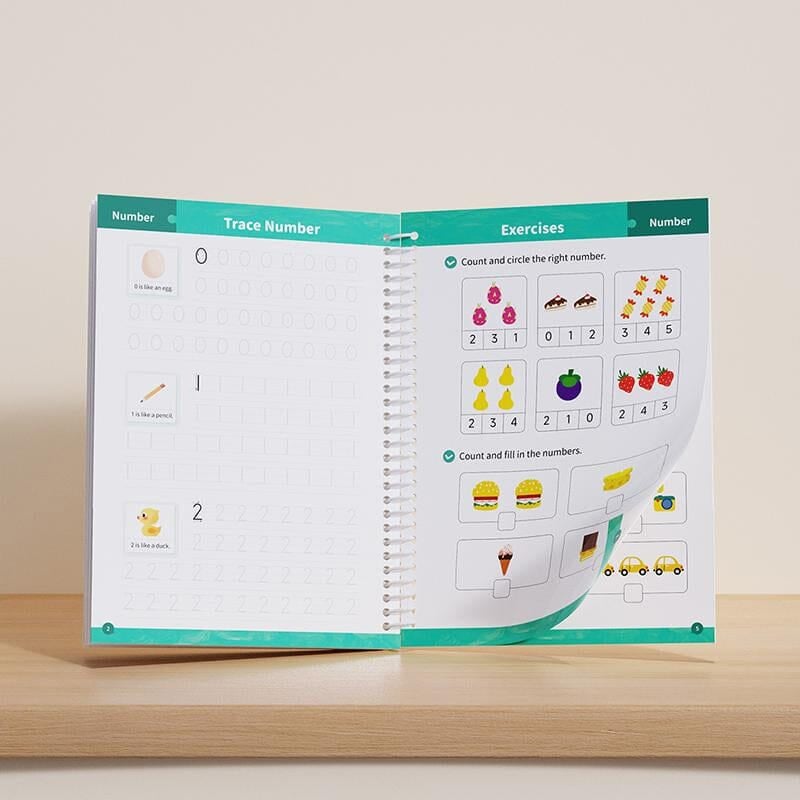 Reusable Grooved Workbooks for kids - 6 Books
