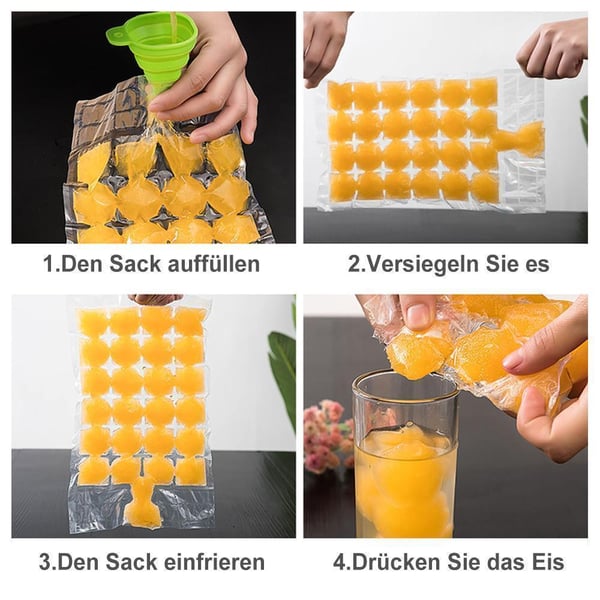 Selbstdichtender Eiswürfelform Sack, 10 PCS