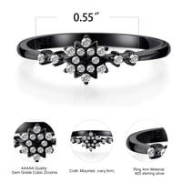 925 Sterling Silver Snowflake Ring