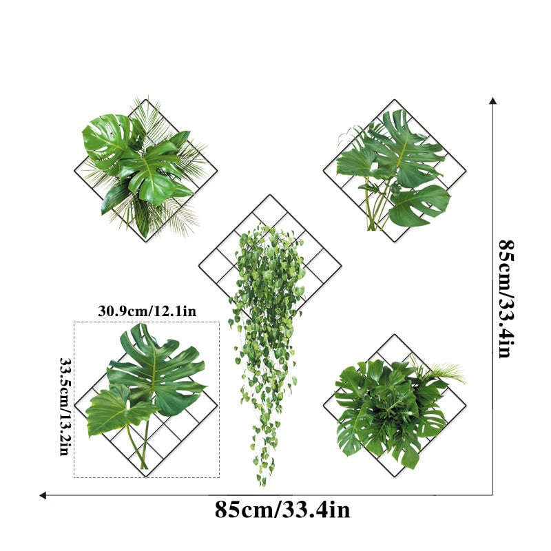 Autocollant Mural 3D Plante Verte
