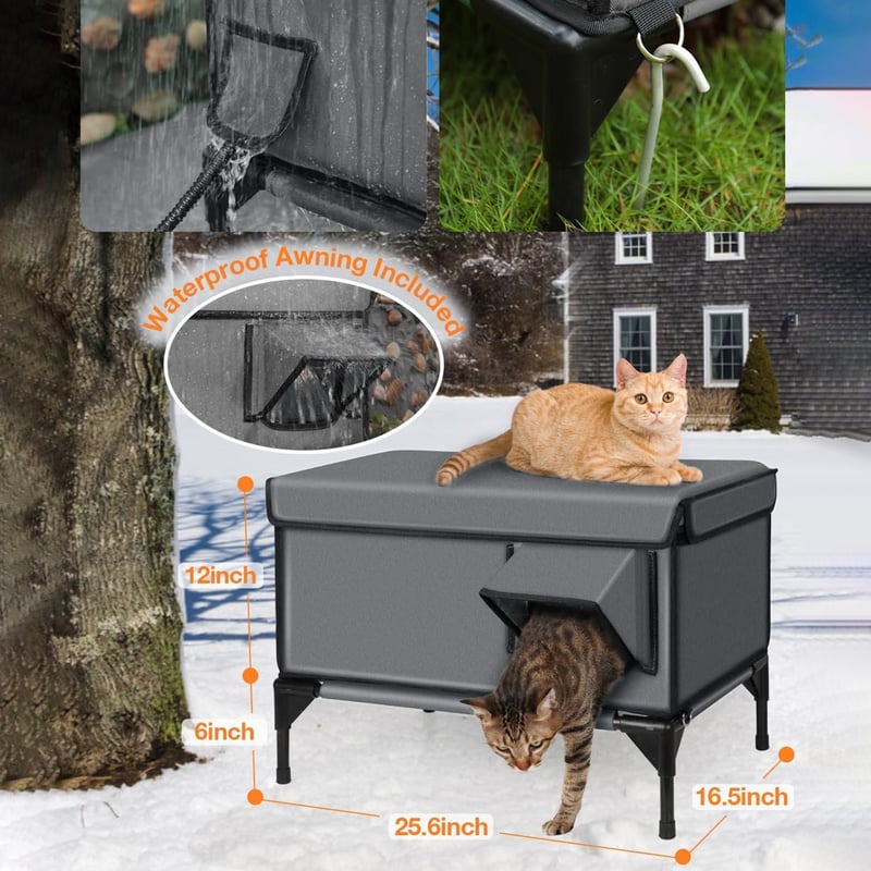 Sakerplus Premium Heated Cat House