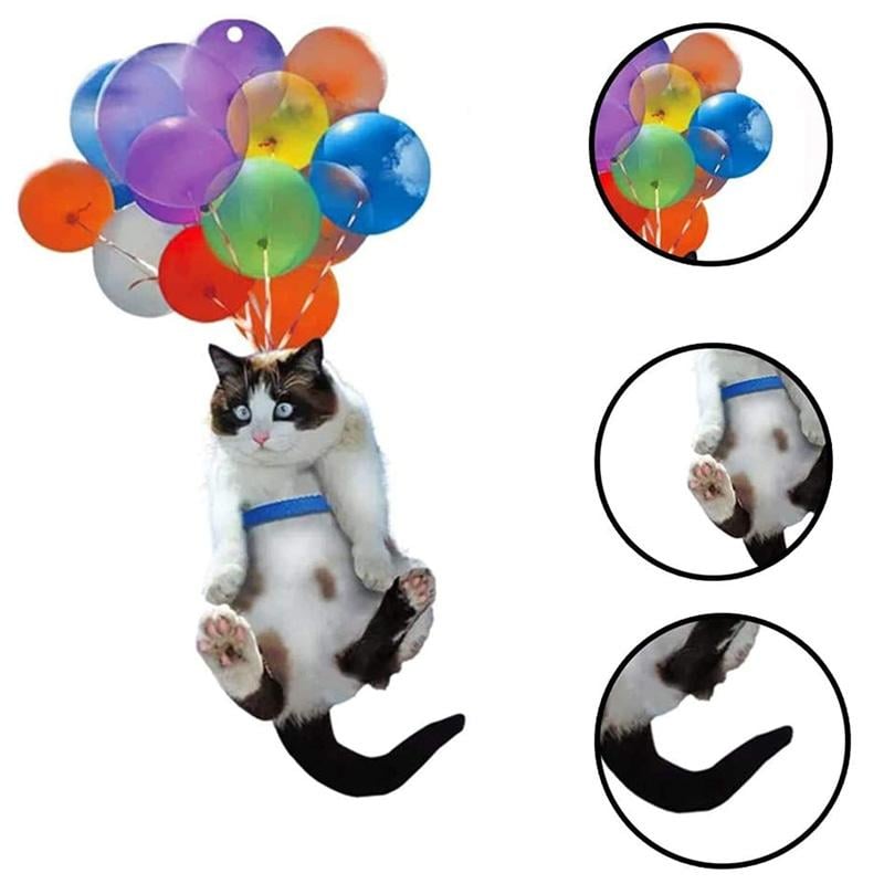 Colorful Balloons and Kitten Pendant