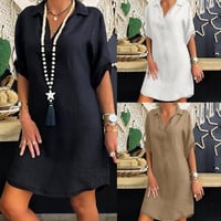 Nordisk Kortärmad Skjortklänning