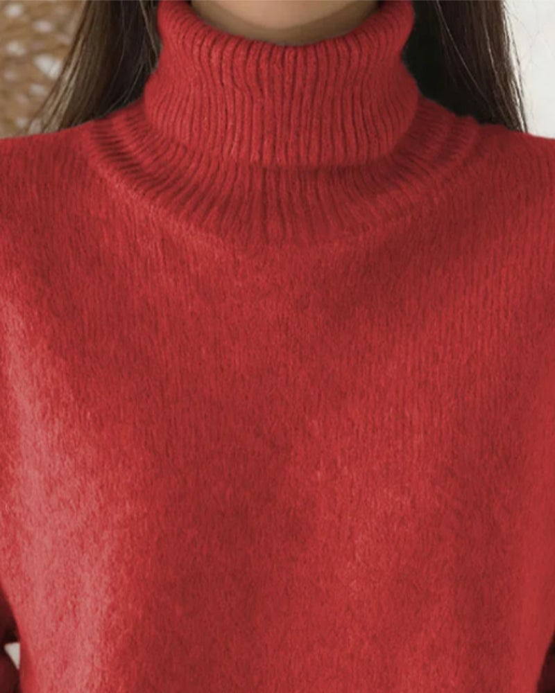 Pullover Polokrage Avslappnad Stil