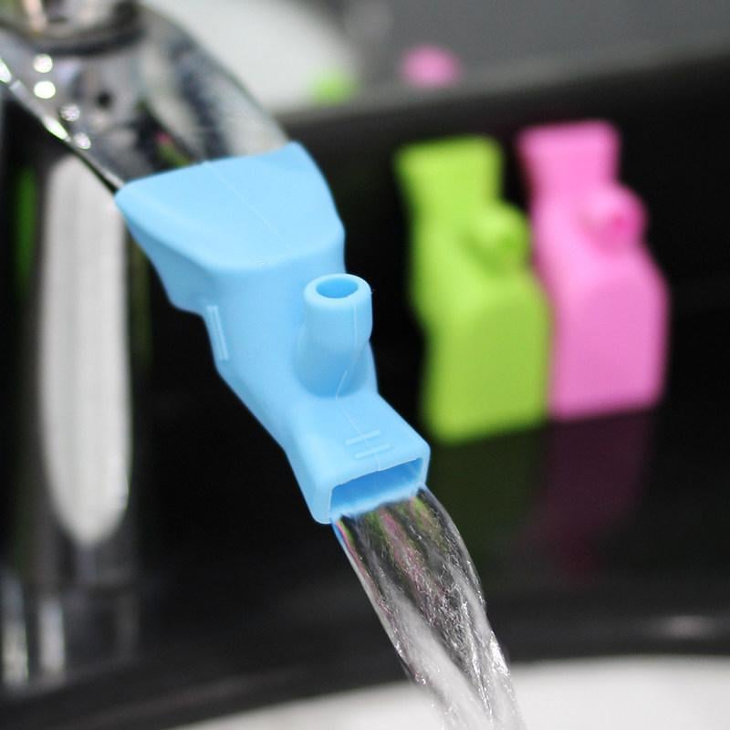 Silikon Doppelwasserhahn Verlängerung, 3 Stück-Geeignet für Kinder