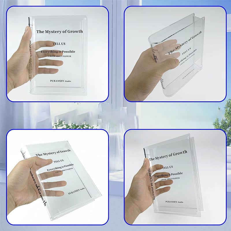 Boekvorm acryl vaas