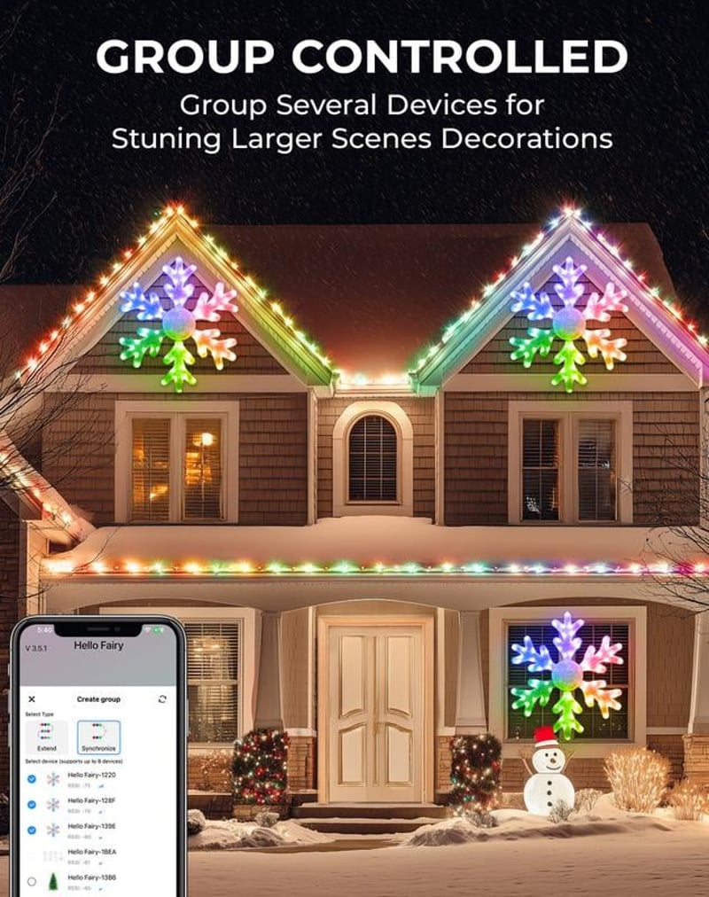 Smart Led Snowflake Christmas Lights