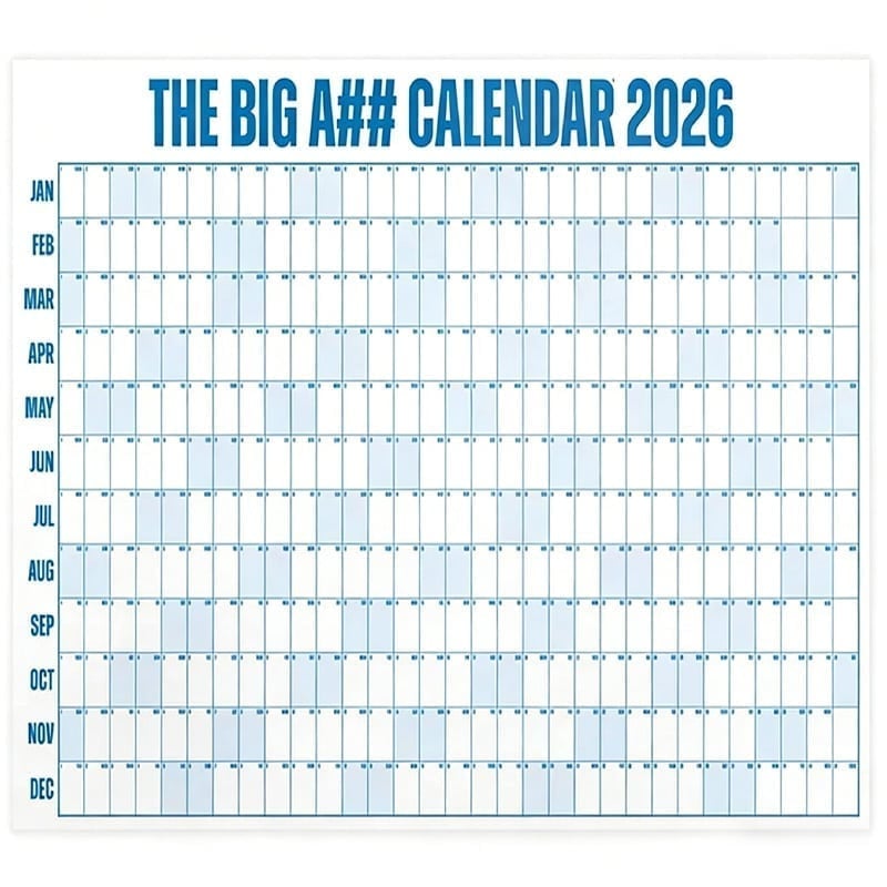 Großformatiger Wandkalender