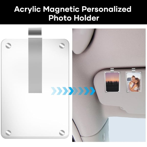 Acrylic Sun Visor Photo Holder