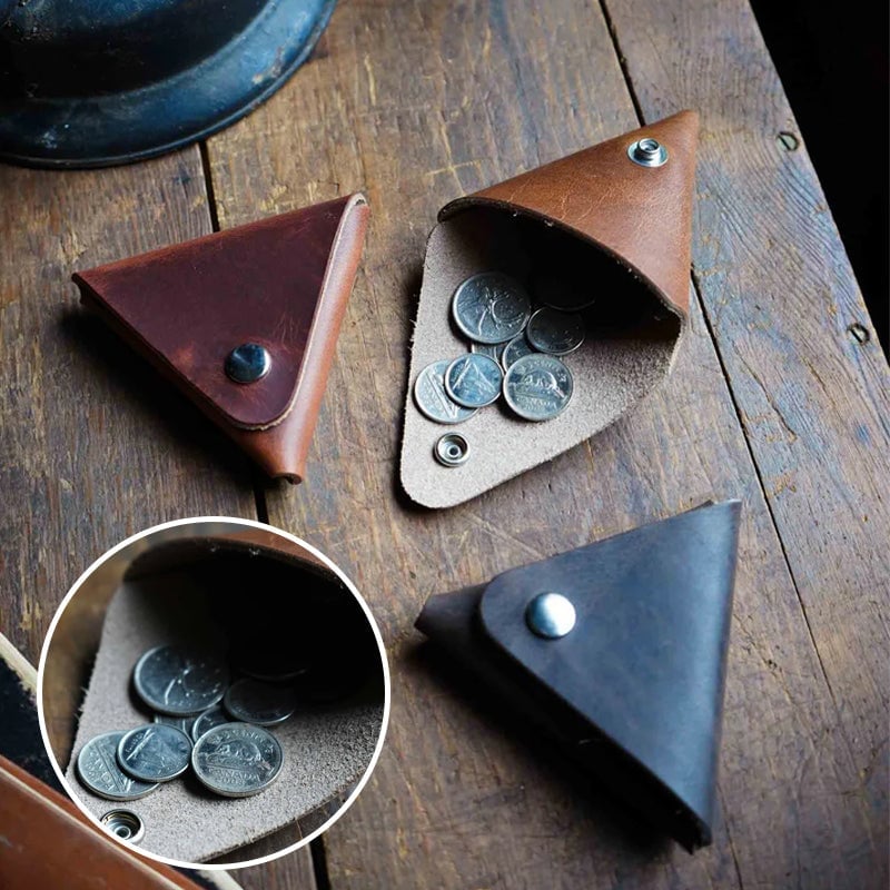 Distressed Leather Coin Purse