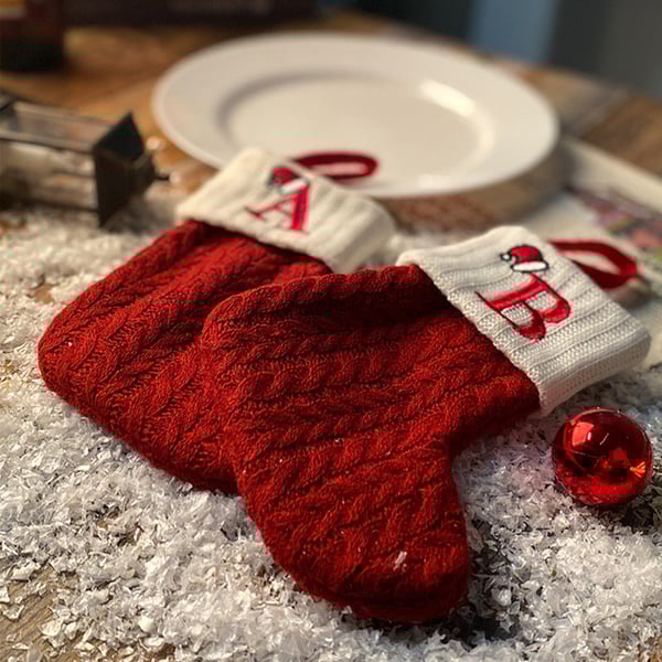 Christmas Letter Knit Stocking