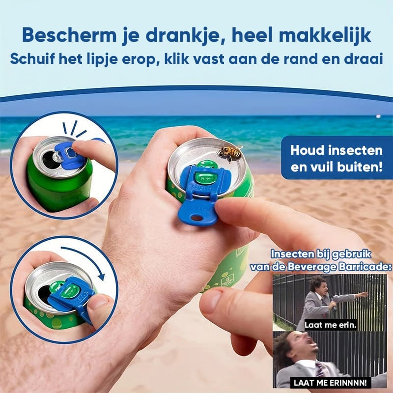 Eenvoudige lipopener en drankbeschermer