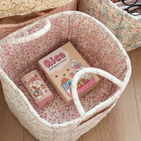 Floral Pattern Foldable Laundry Basket