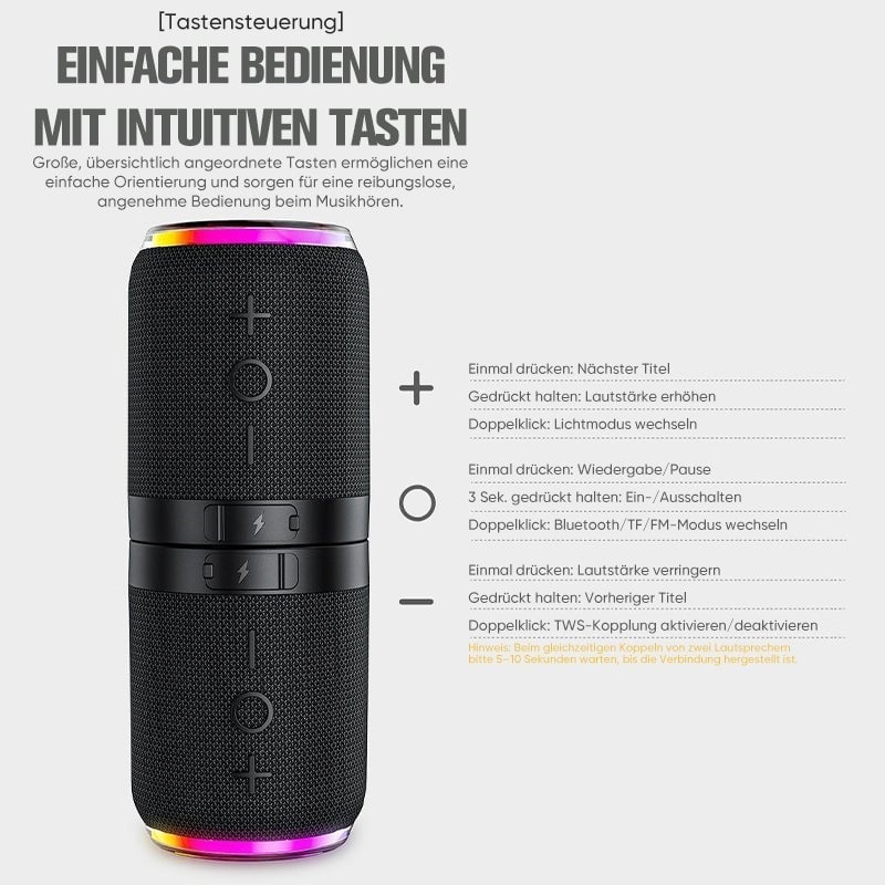 2-in-1 magnetischer teilbarer Bluetooth-Lautsprecher