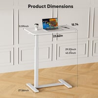 Kexon™ Hidden Casters Adjustable Bedside Table