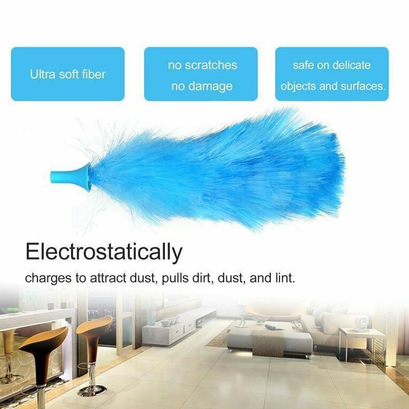 360° Rotatable Electric Spin Duster Motorized Dust Wand with 2 Brushes