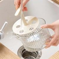 Manual one-piece household meatball maker