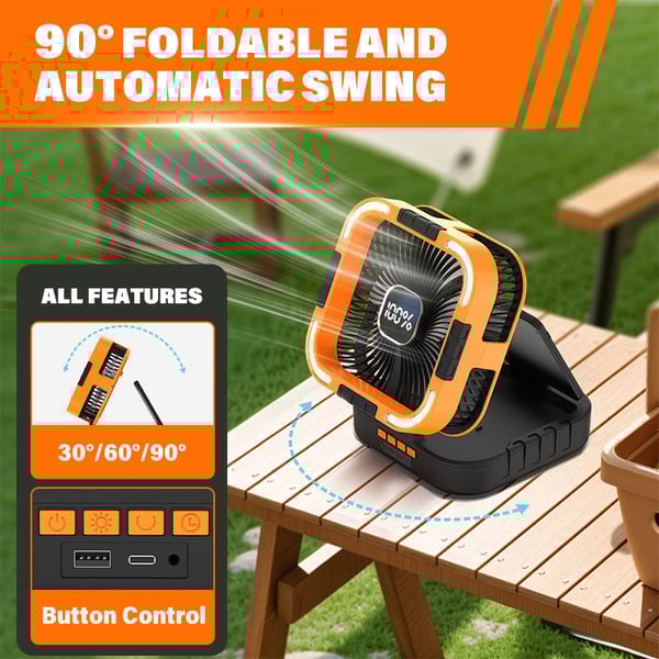 Sakerplus Solar Camping Fan