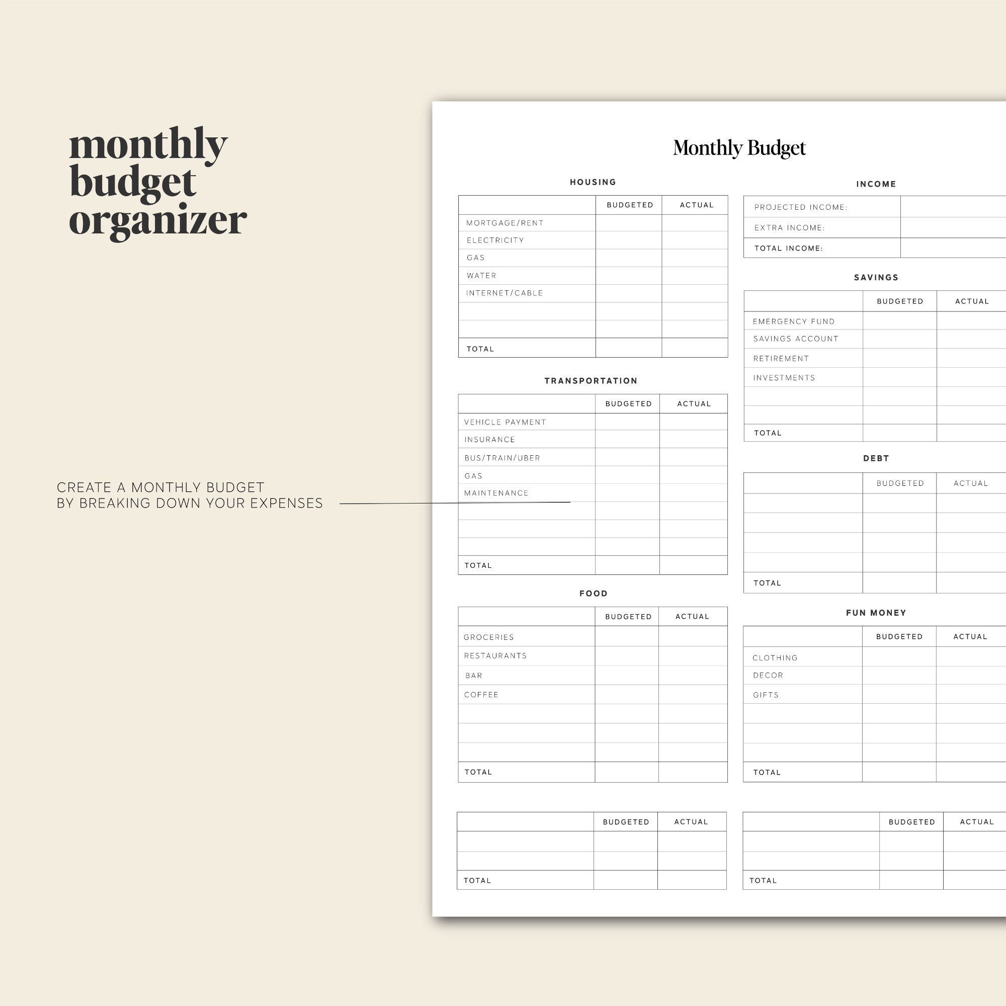 2025 Vanilla Daily Planner