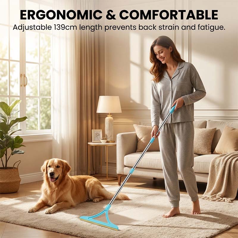 Adjustable Mop Scraper & Hair Magnet Tool