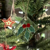 Gesmolten glazen kerstboomversiering