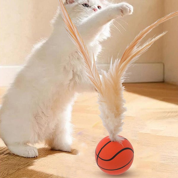 Interactive Feather Ball Toy Set for Cats