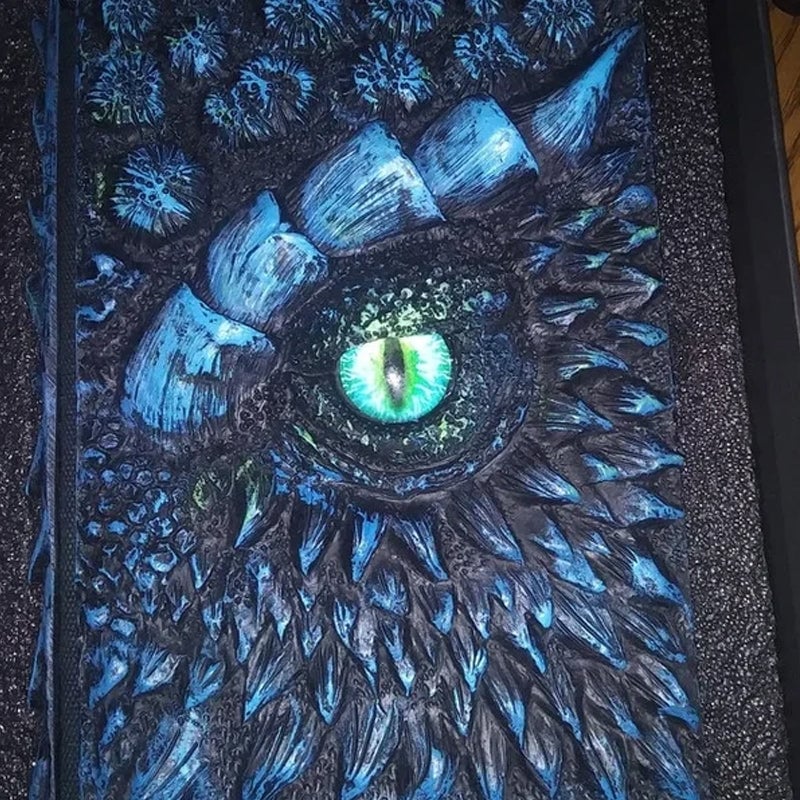 🐉Dragon Eye 3D Embossed Journal - Handmade Resin Engraved Notebook🐉
