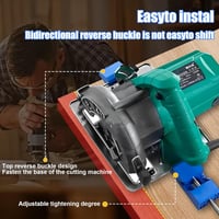 Adjustable cutting machine base guide