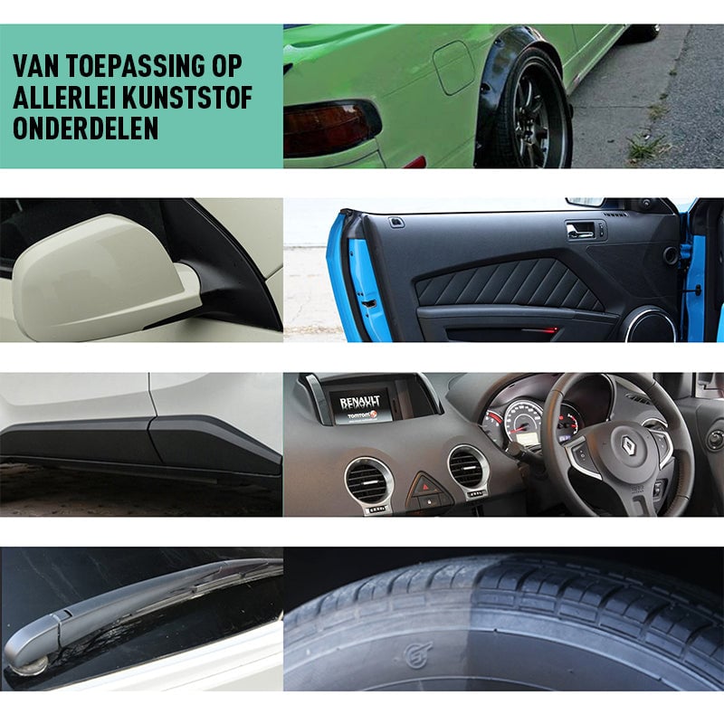 Opknapmiddel voor het opknappen van autokunststoffen