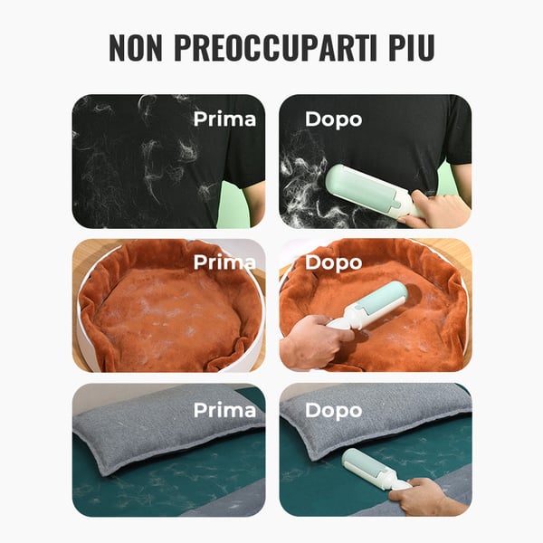 Rulli riutilizzabili per peli di animali domestici