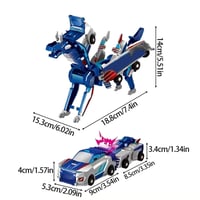 2-in-1 Magnetic Cars That Transform into Flying Dragon and Unicorn