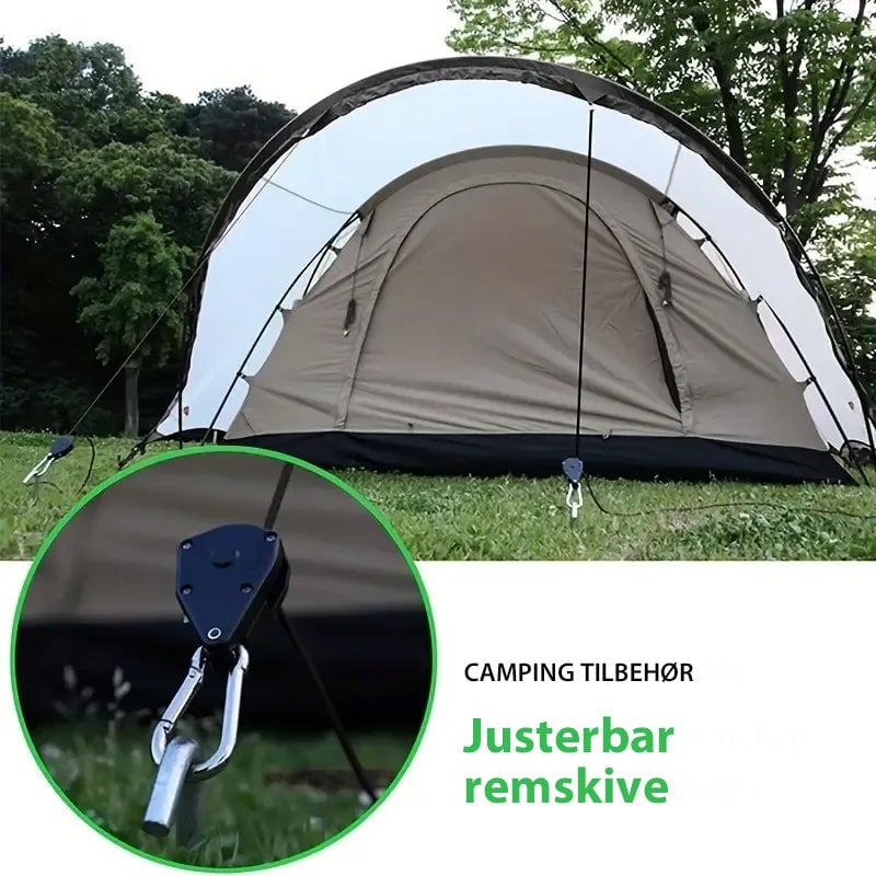 Praktisk justerbart campingreb