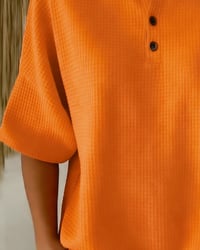 Waffle Loose Casual Top